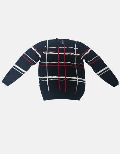 Rob Roy Acrylic Colour Strip Black Sweater