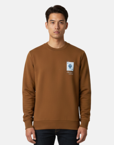 Enrico Coveri Aces Deep Camel Sweatshirt