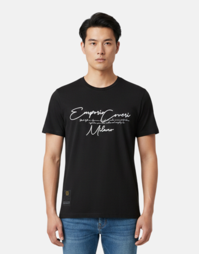 Enrico Coveri Black Designer T Shirt
