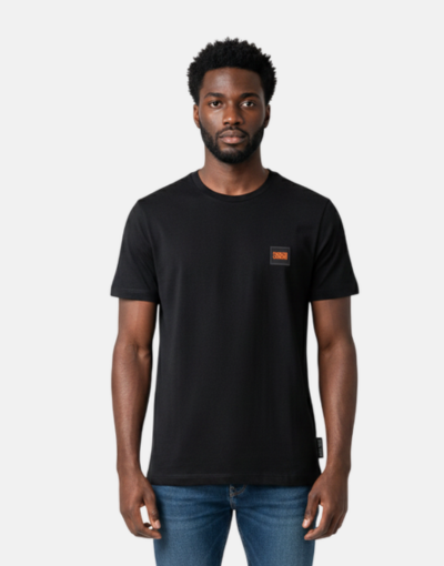 ENRICO COVERI Black Basic V Neck T Shirt