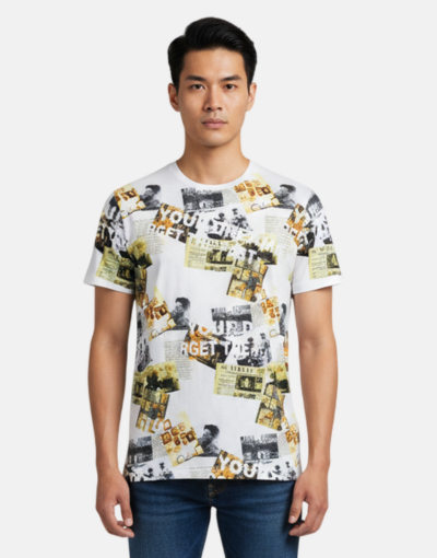 Vialli Apursu White Graffiti T Shirt