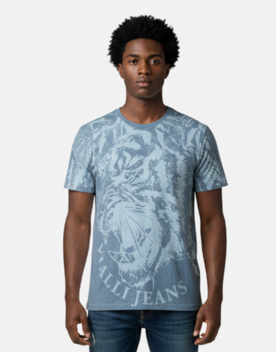 Vialli Arino Tiger Blue T Shirt