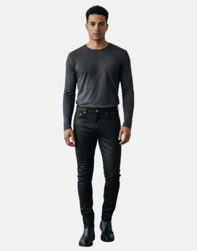Cutty Rumble Black Wax Skinny Jeans