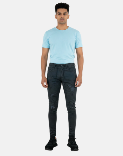 Cutty Fabian Navy Blue Coated Jeans