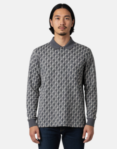 KG Grey Traditional Block Pattern LS Golfer