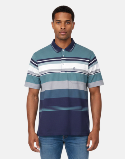 KG Green White Short Sleeve Golfer