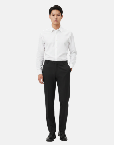 VIYELLA Wool Touch WINDSOR BLACK Trouser