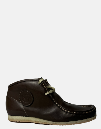 Grasshopper Leather Logo Atlanta Choc Brown Boot