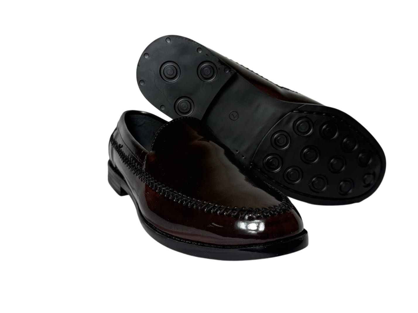 Latino Burgundy Hi Shine Mocassin