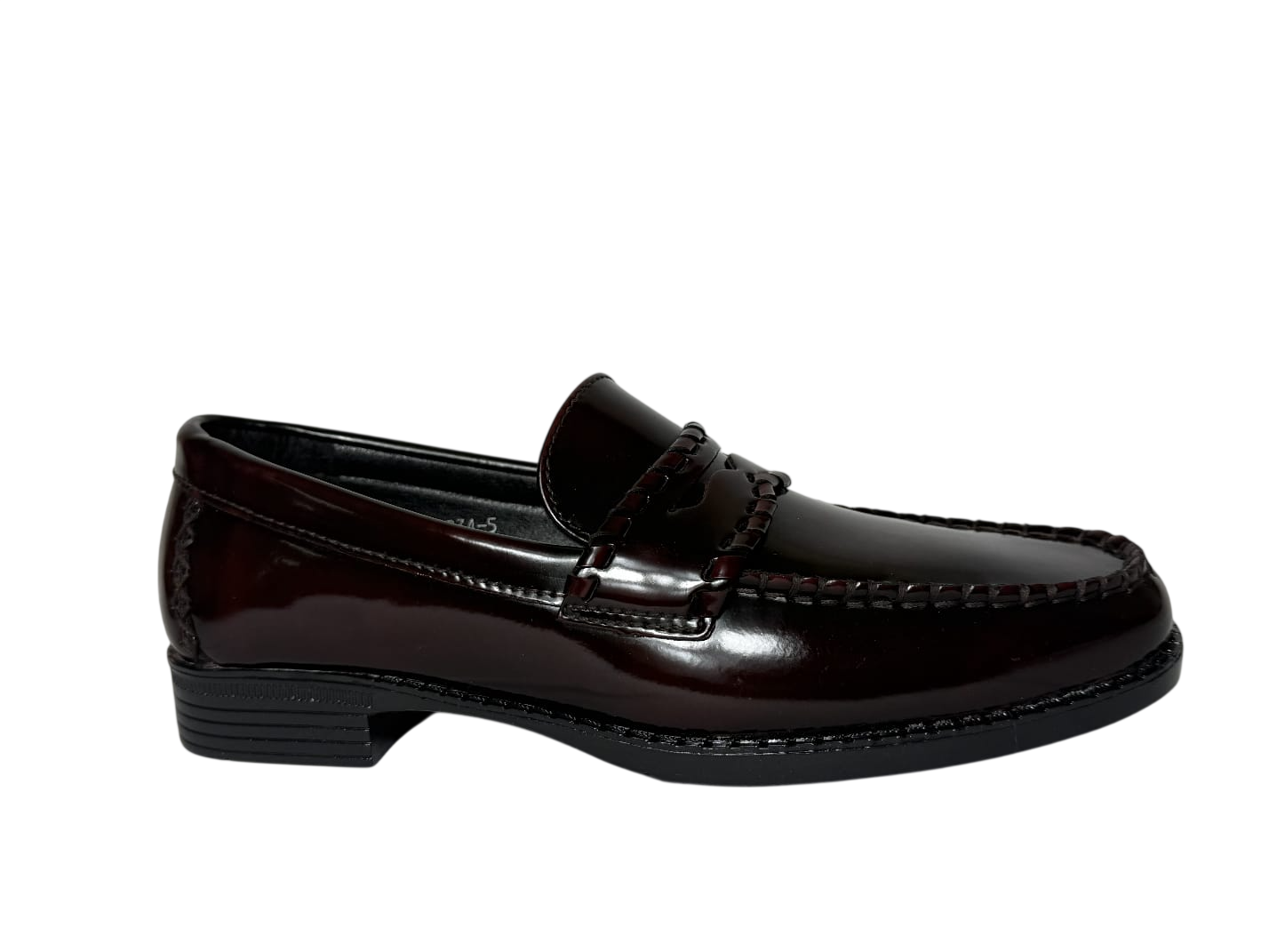 P Crouch & Co Burgundy Hi Shine Moccassin