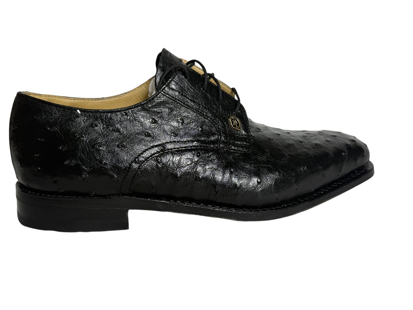 Crockett & Jones Black Genuine Ostrich Leather Shoe