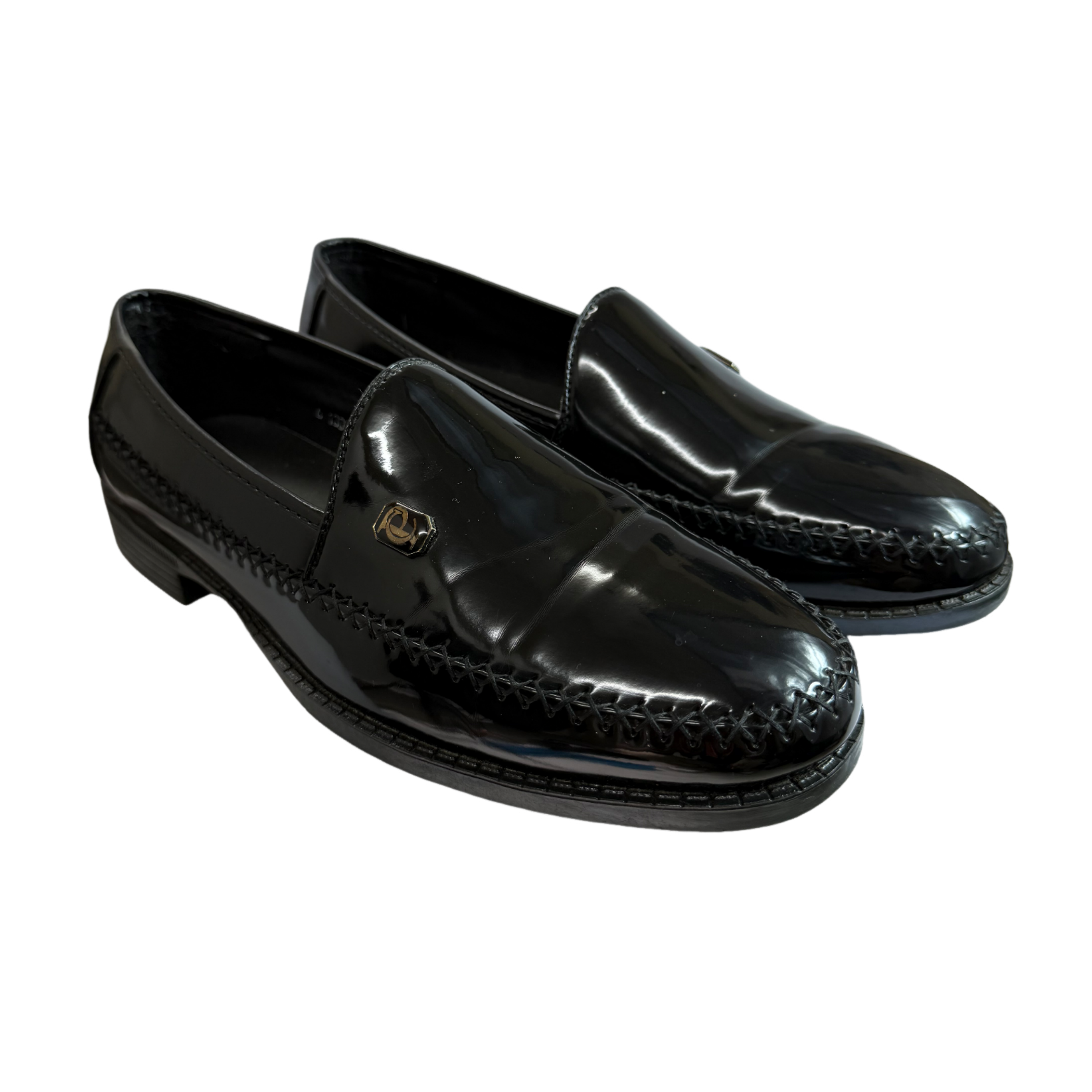 P CROUCH & CO Black HI Shine Moccasin