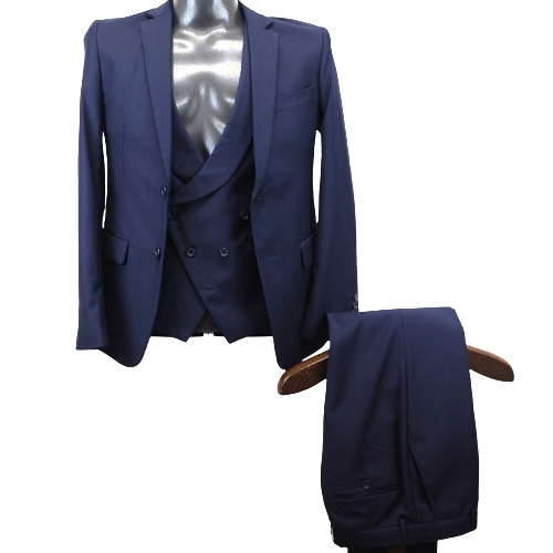 Bossini Dark Navy Plain 3 Piece Suit