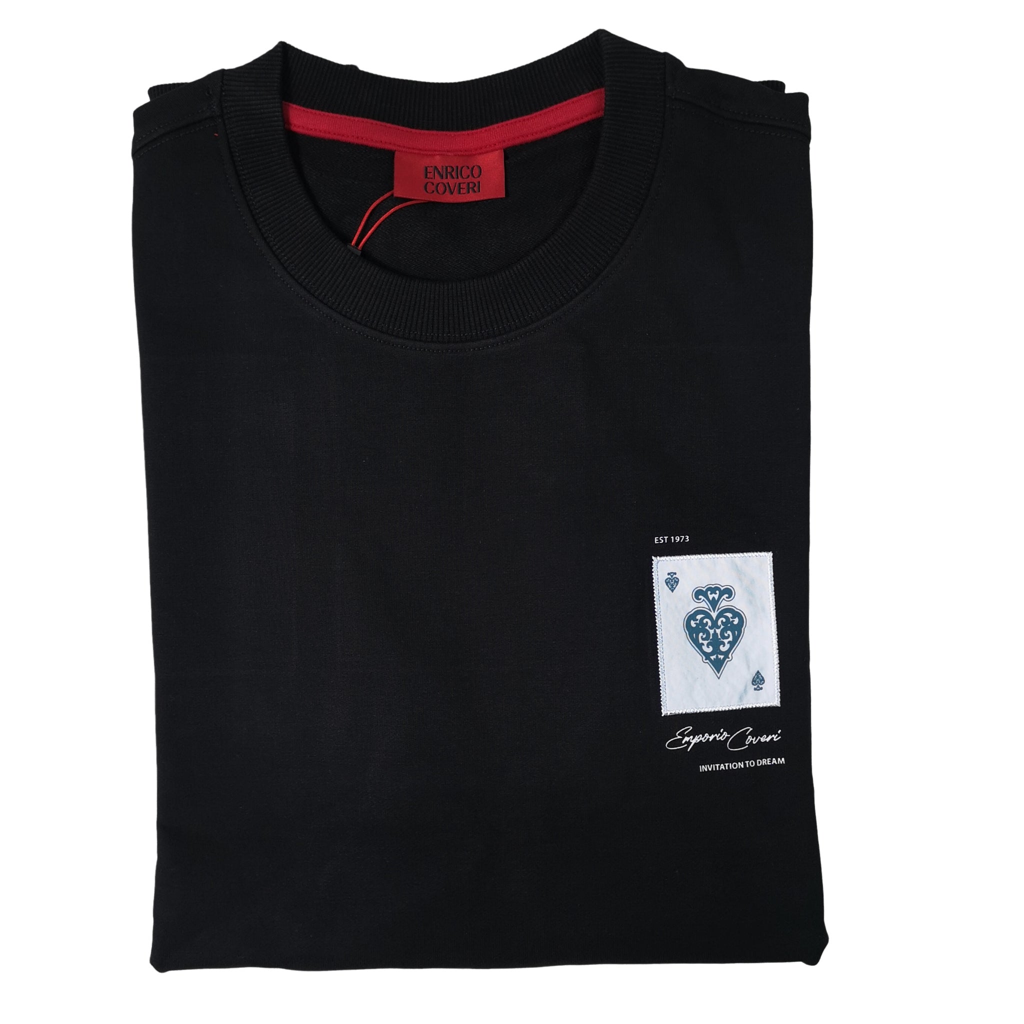 Enrico Coveri Aces Black Sweater