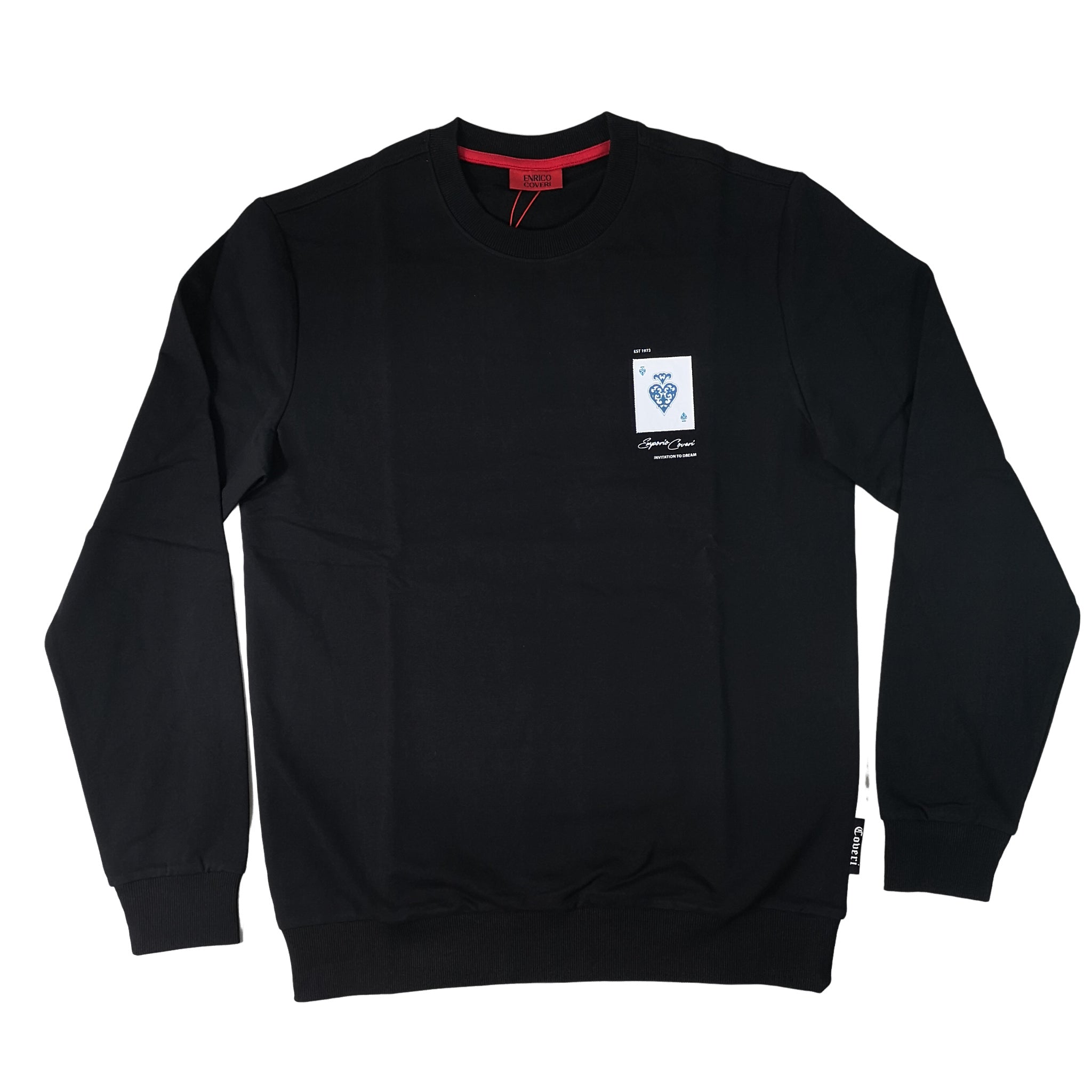 Enrico Coveri Aces Black Sweater