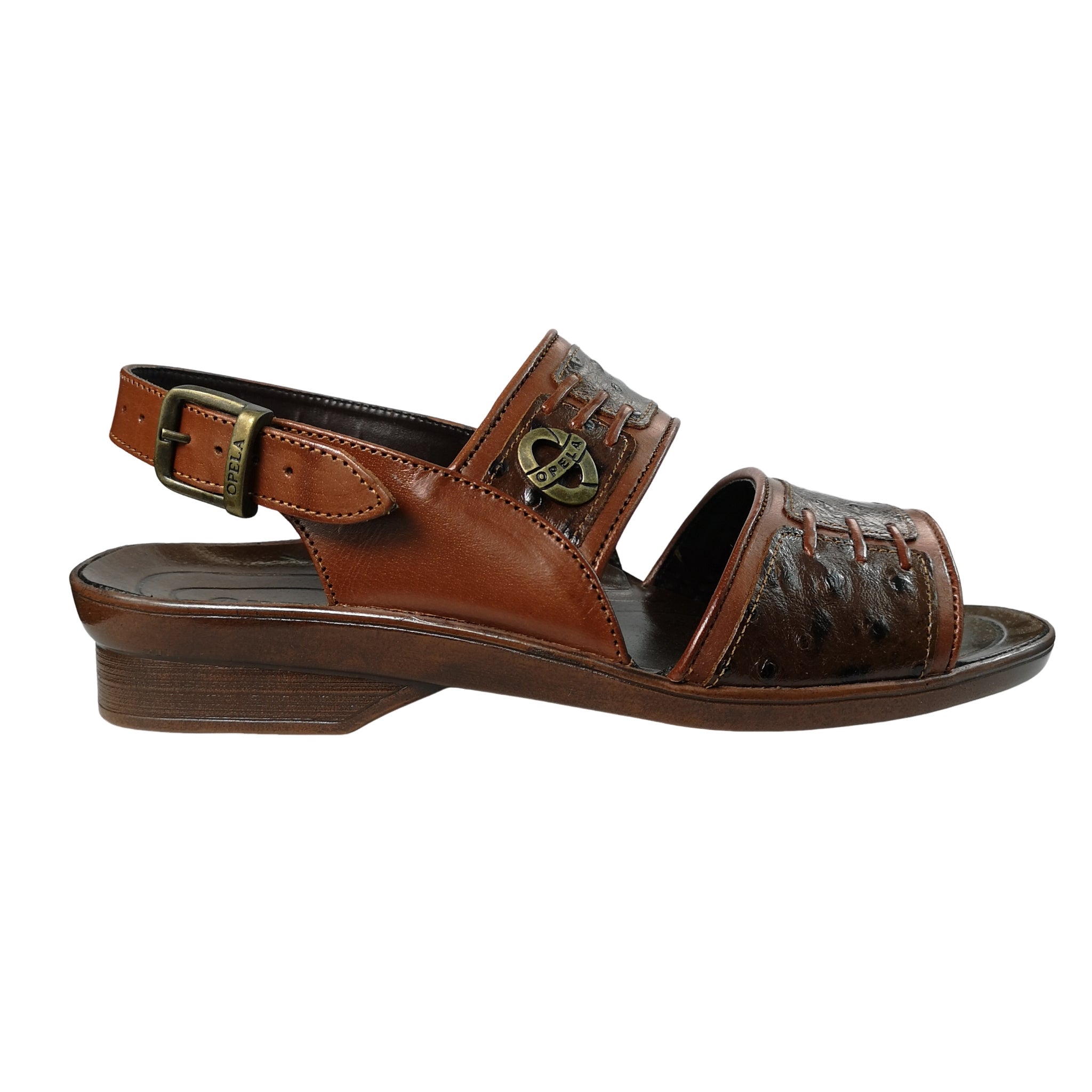 Opela Shaka Cognac Leather Sandals