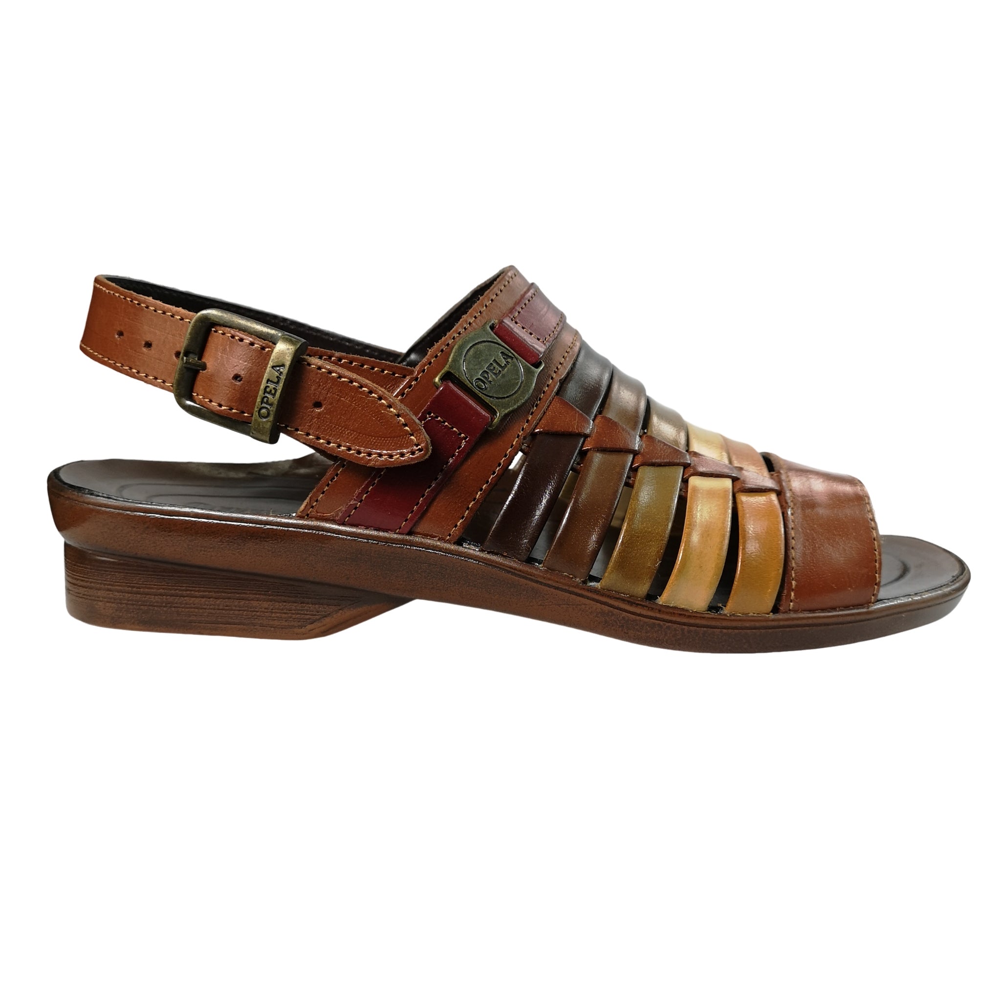 Opela Shaka Cognac Leather Sandals