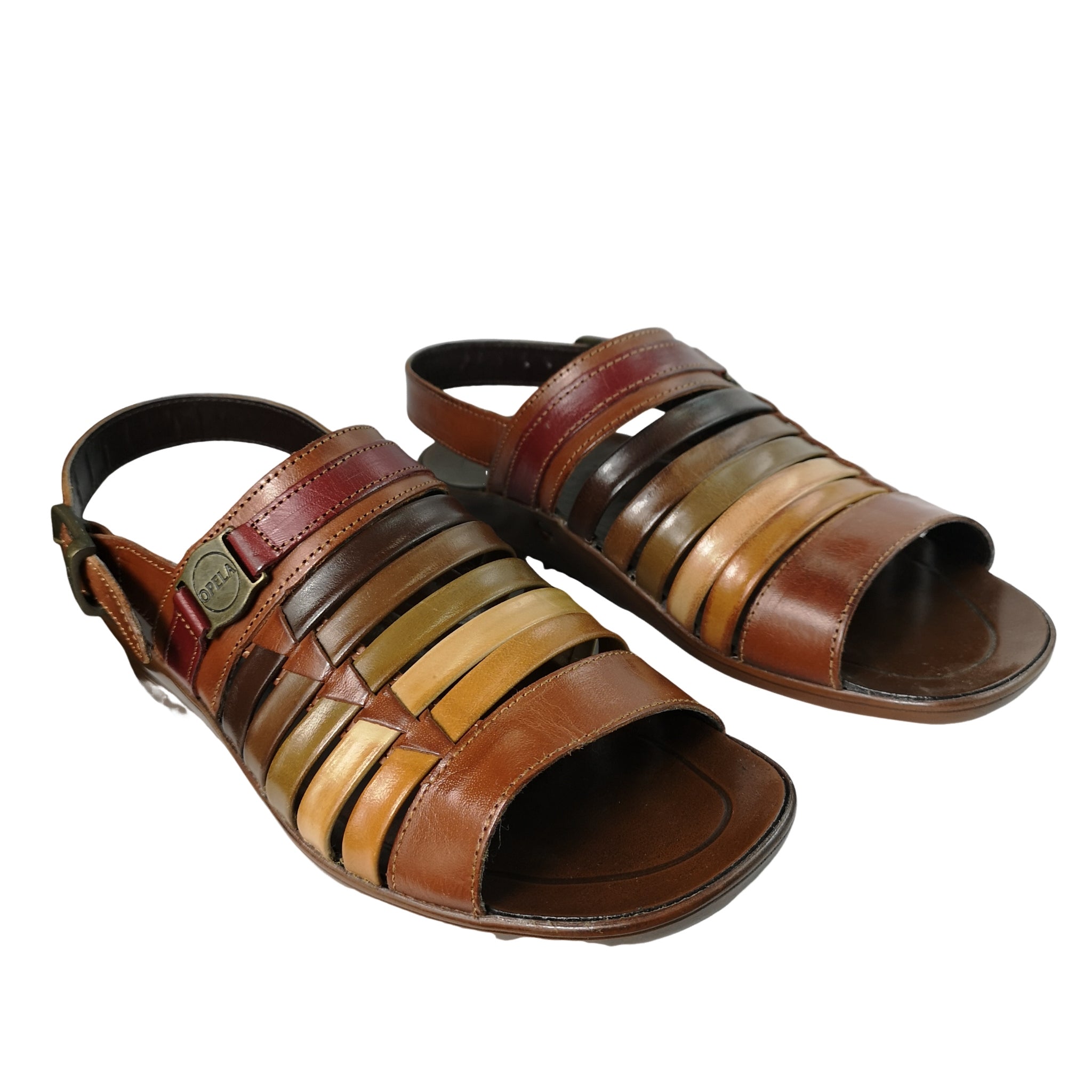Opela Shaka Cognac Leather Sandals
