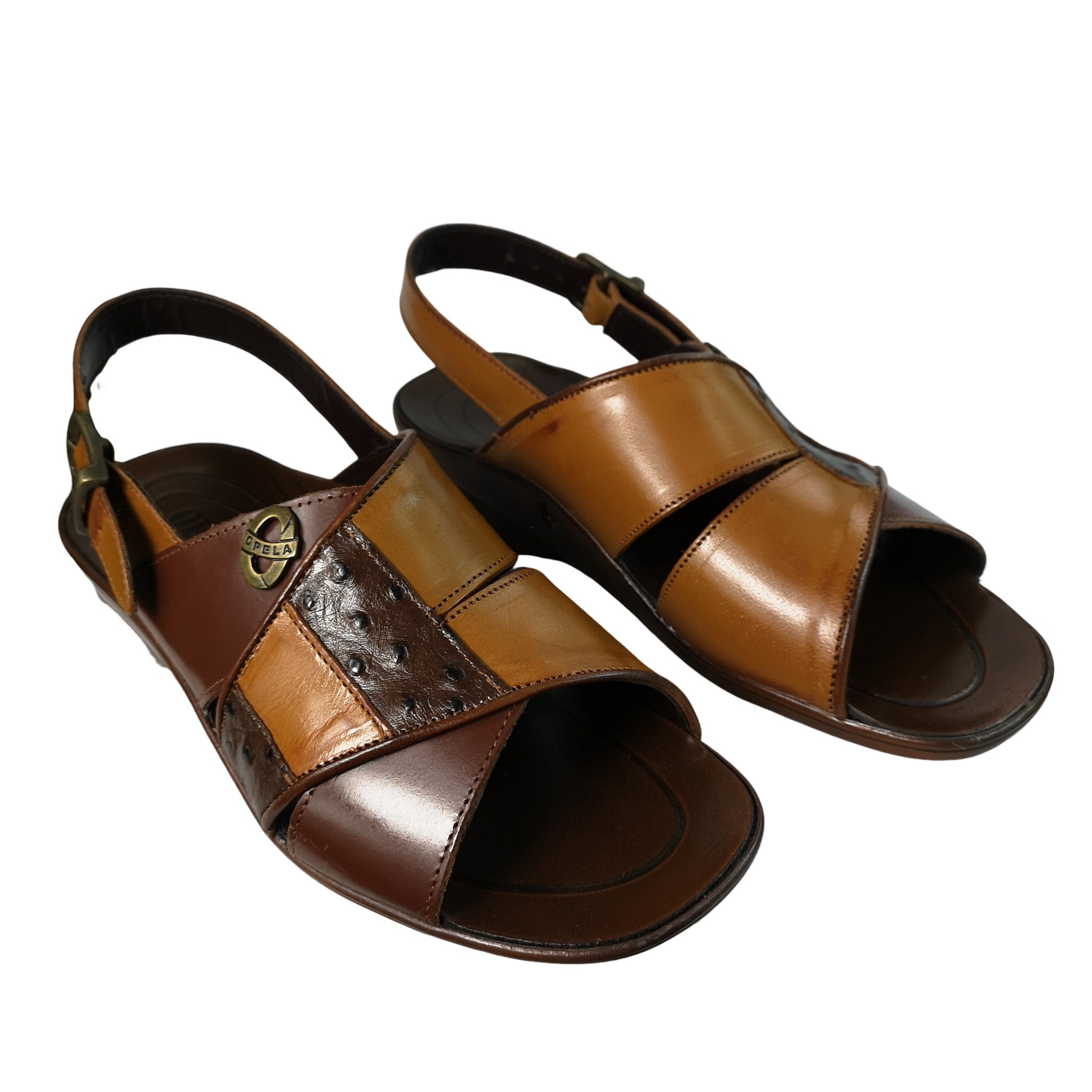 Opela Shaka X Cognac Leather Sandals