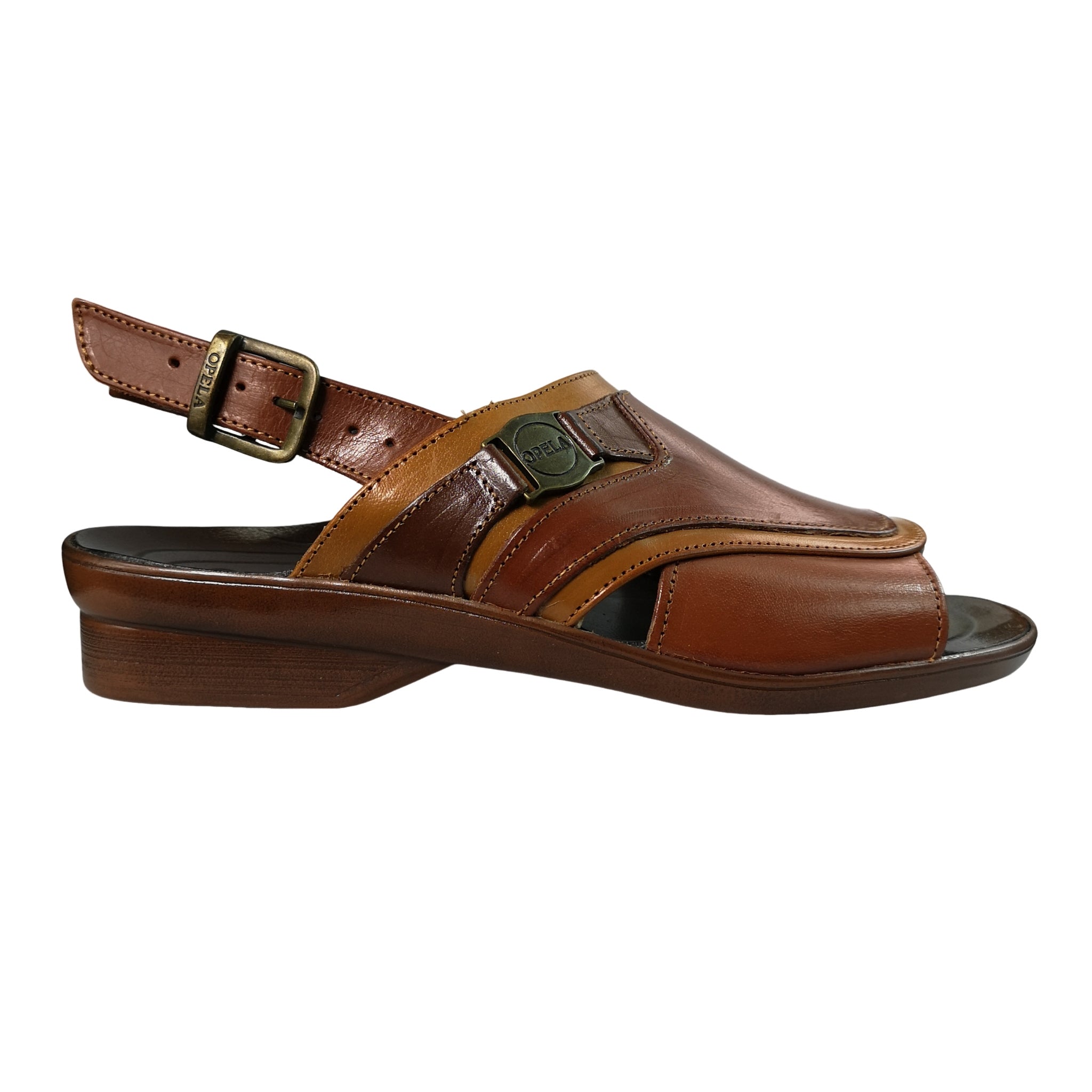 Opela Shaka D Cognac Leather Sandals