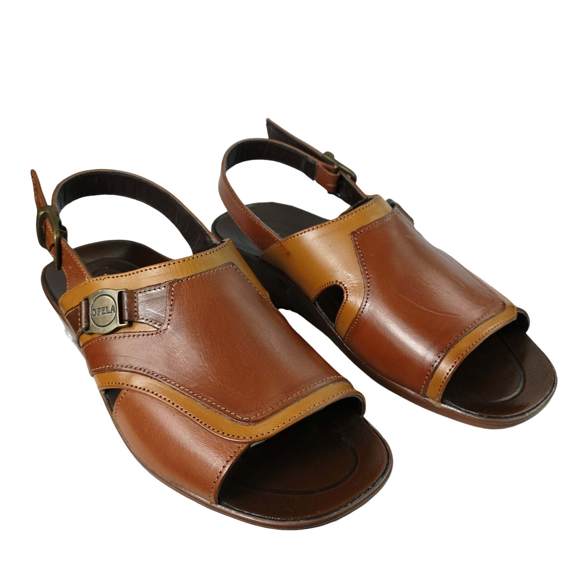 Opela Shaka D Cognac Leather Sandals