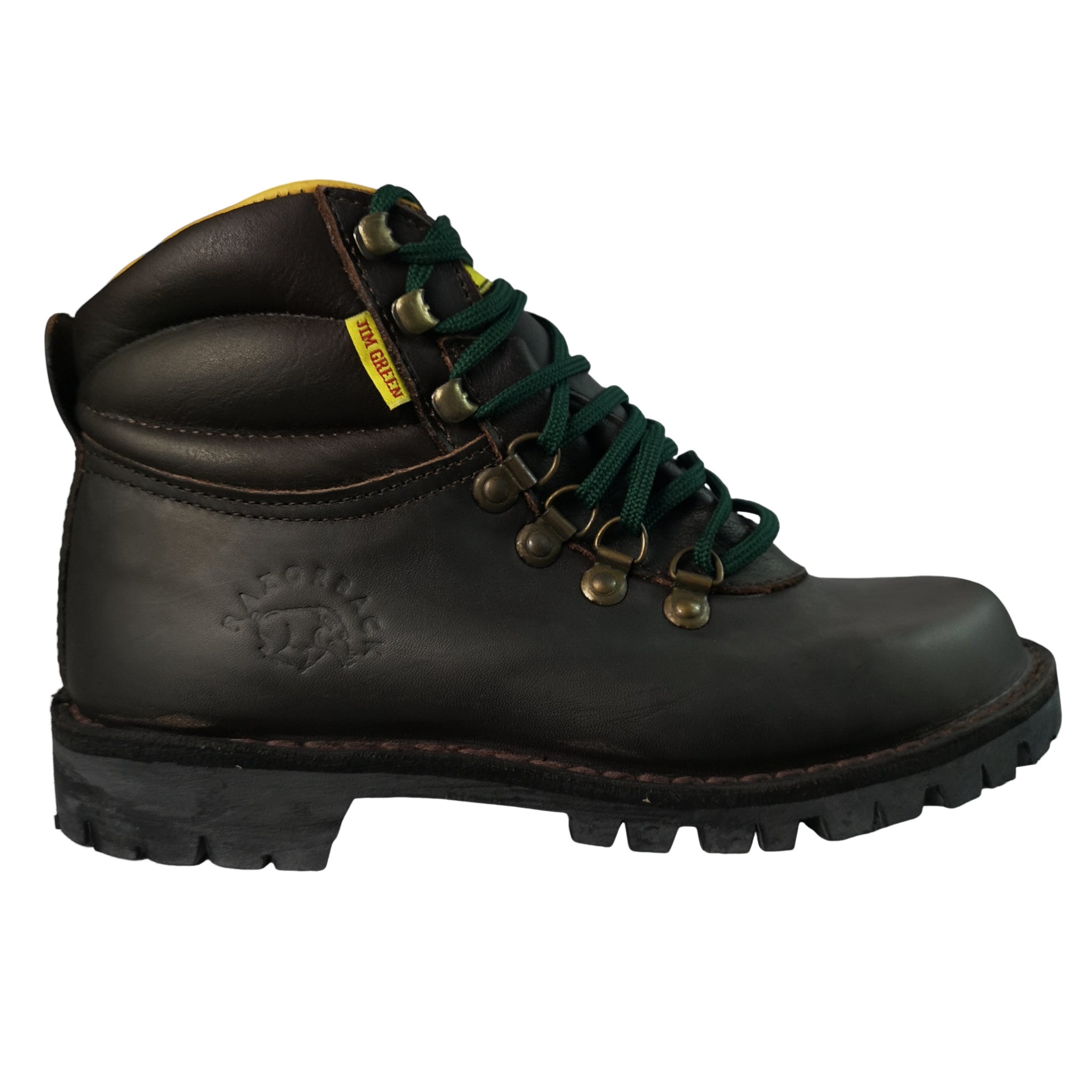 Jim Green Leather Dark Brown Razorback Boots
