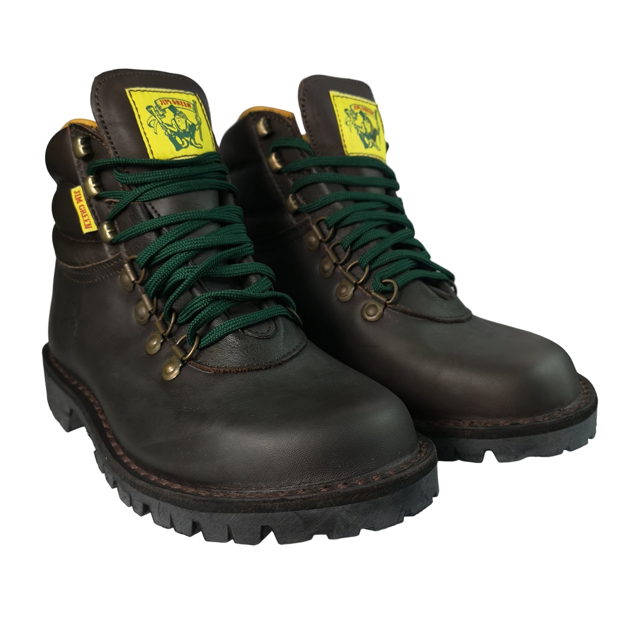 Jim Green Leather Dark Brown Razorback Boots