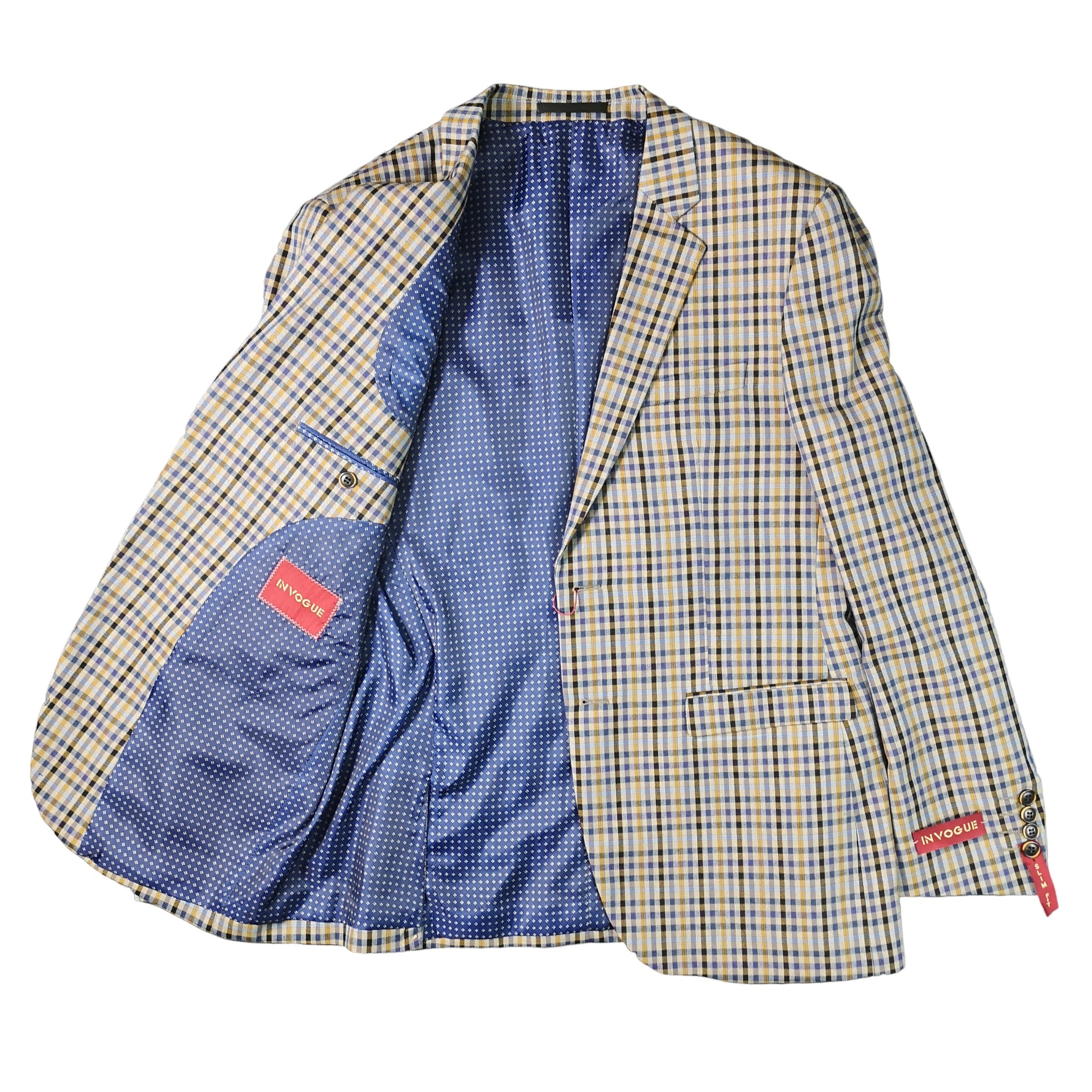 MORLEY DARK BLUE SPORTS CHECK JACKET
