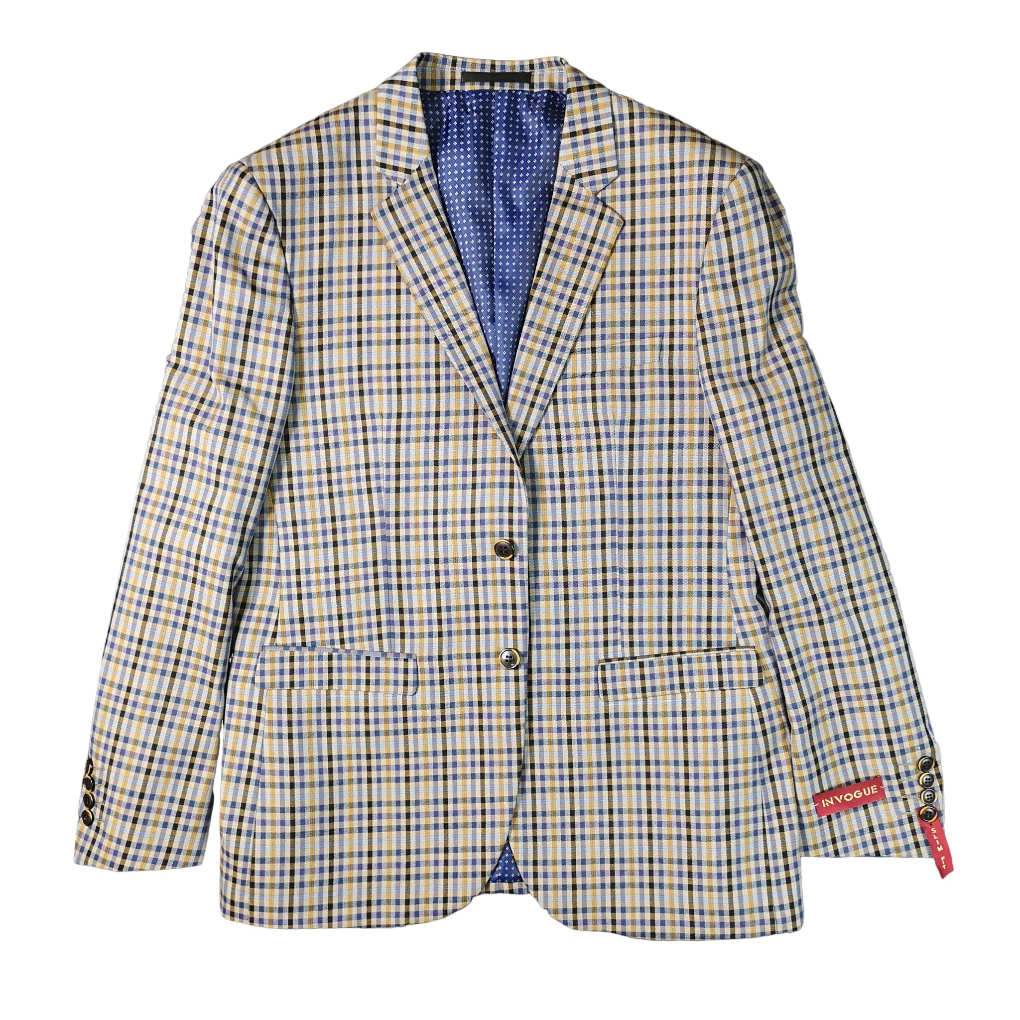 MORLEY DARK BLUE SPORTS CHECK JACKET