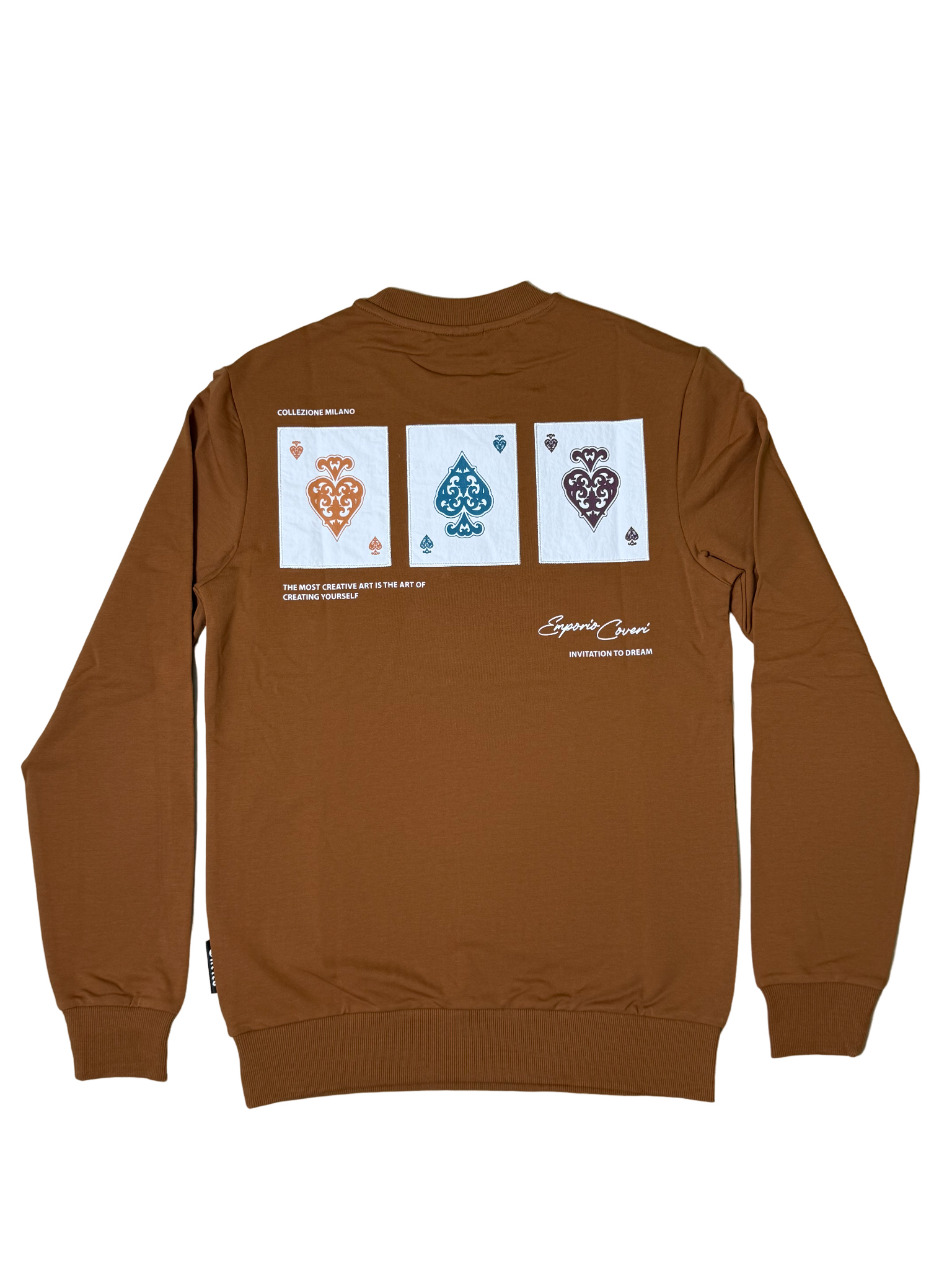 Enrico Coveri Aces Deep Camel Sweatshirt