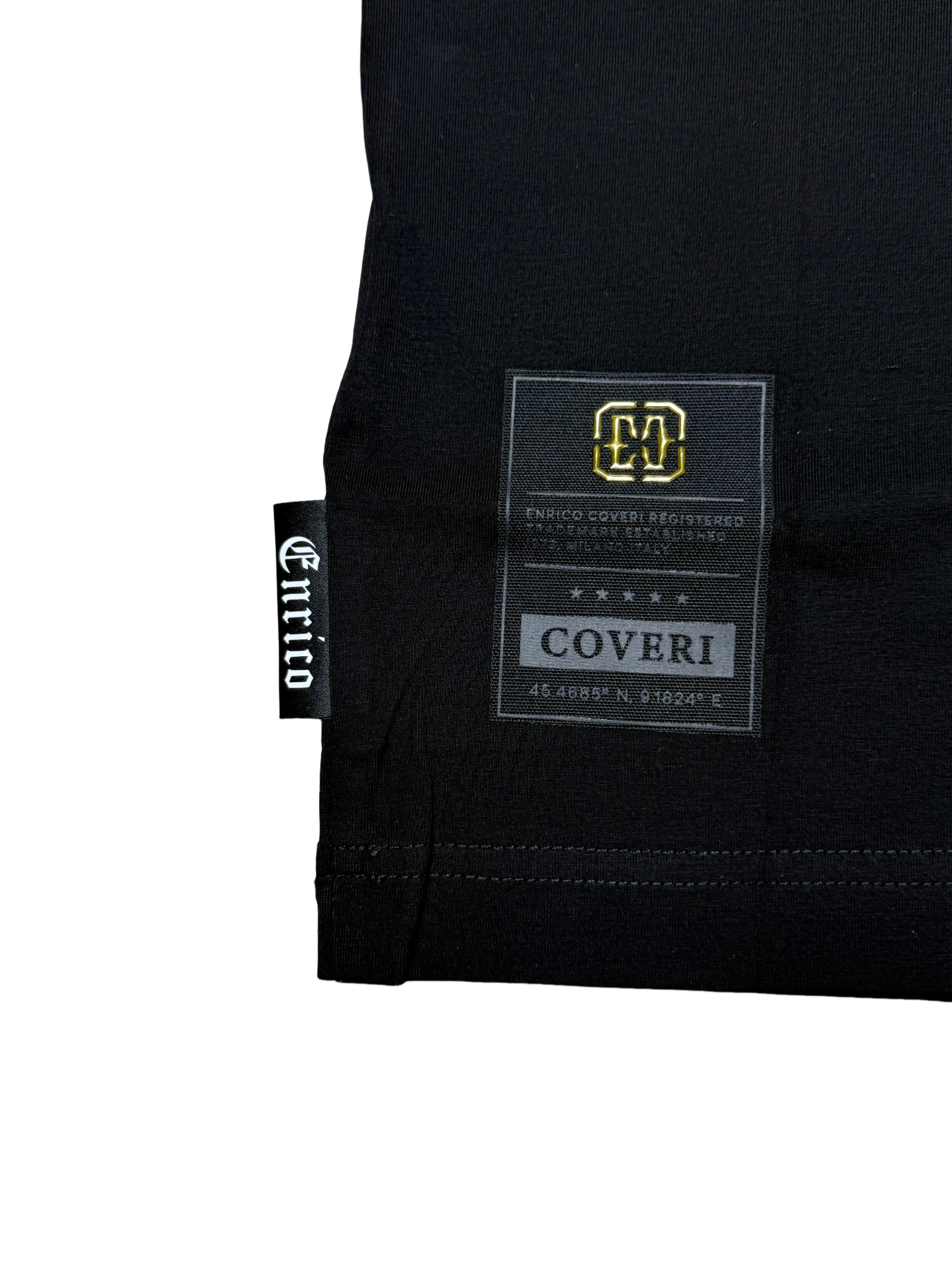 ENRICO COVERI Black Metal Logo Golfer