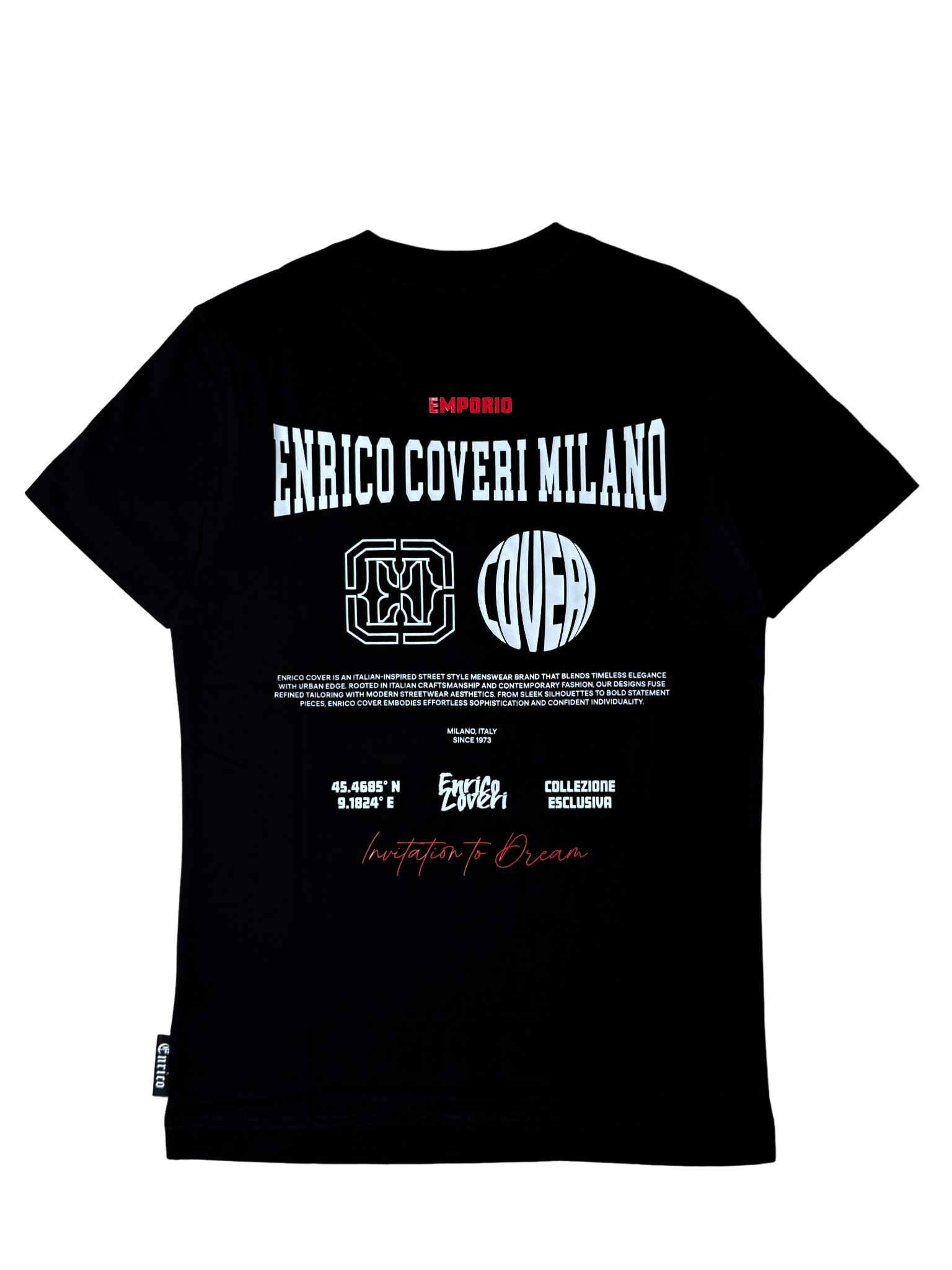 Enrico Coveri  Black  Designer T Shirt