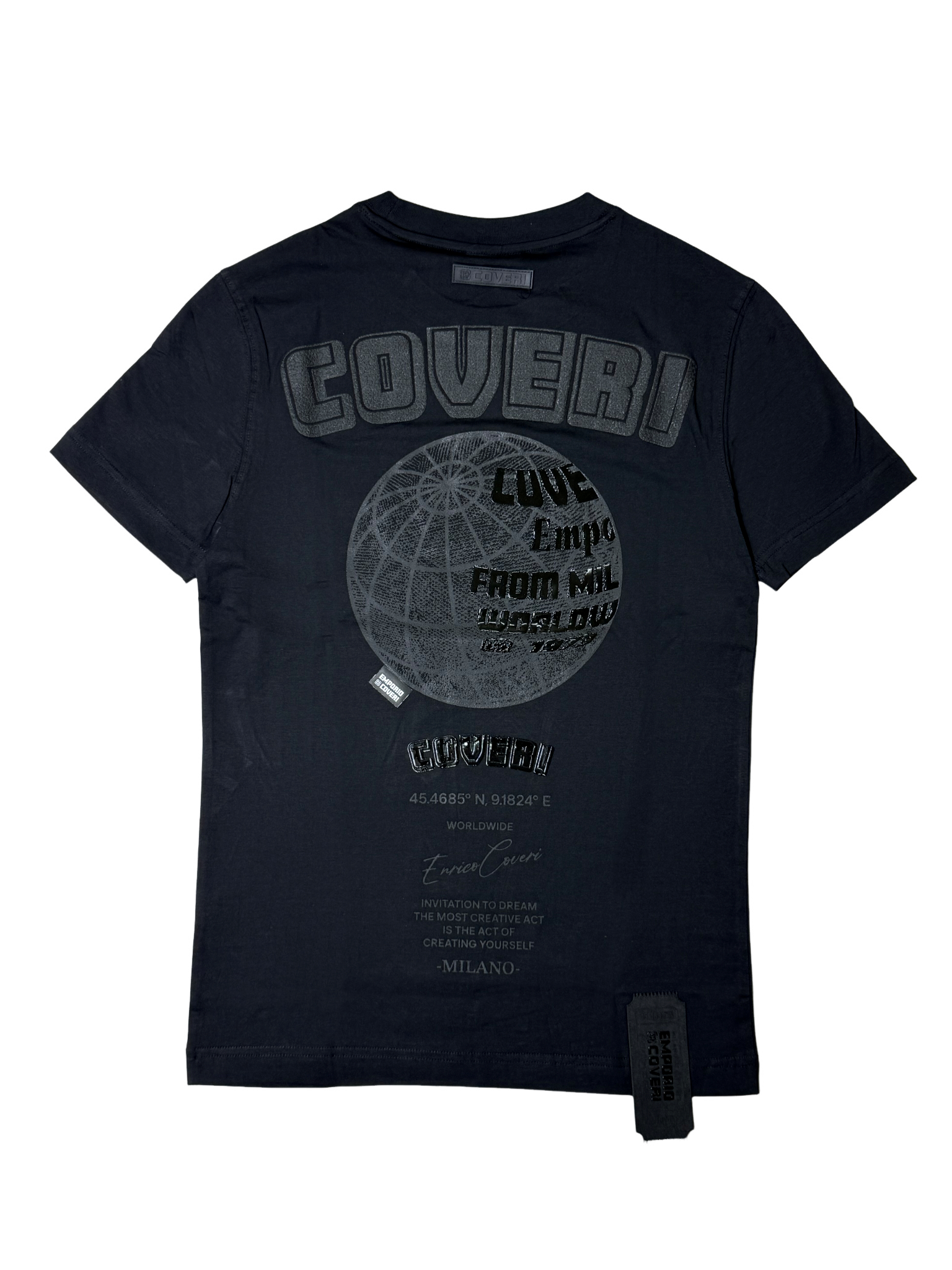 Enrico Coveri Black Premium Designer T Shirt