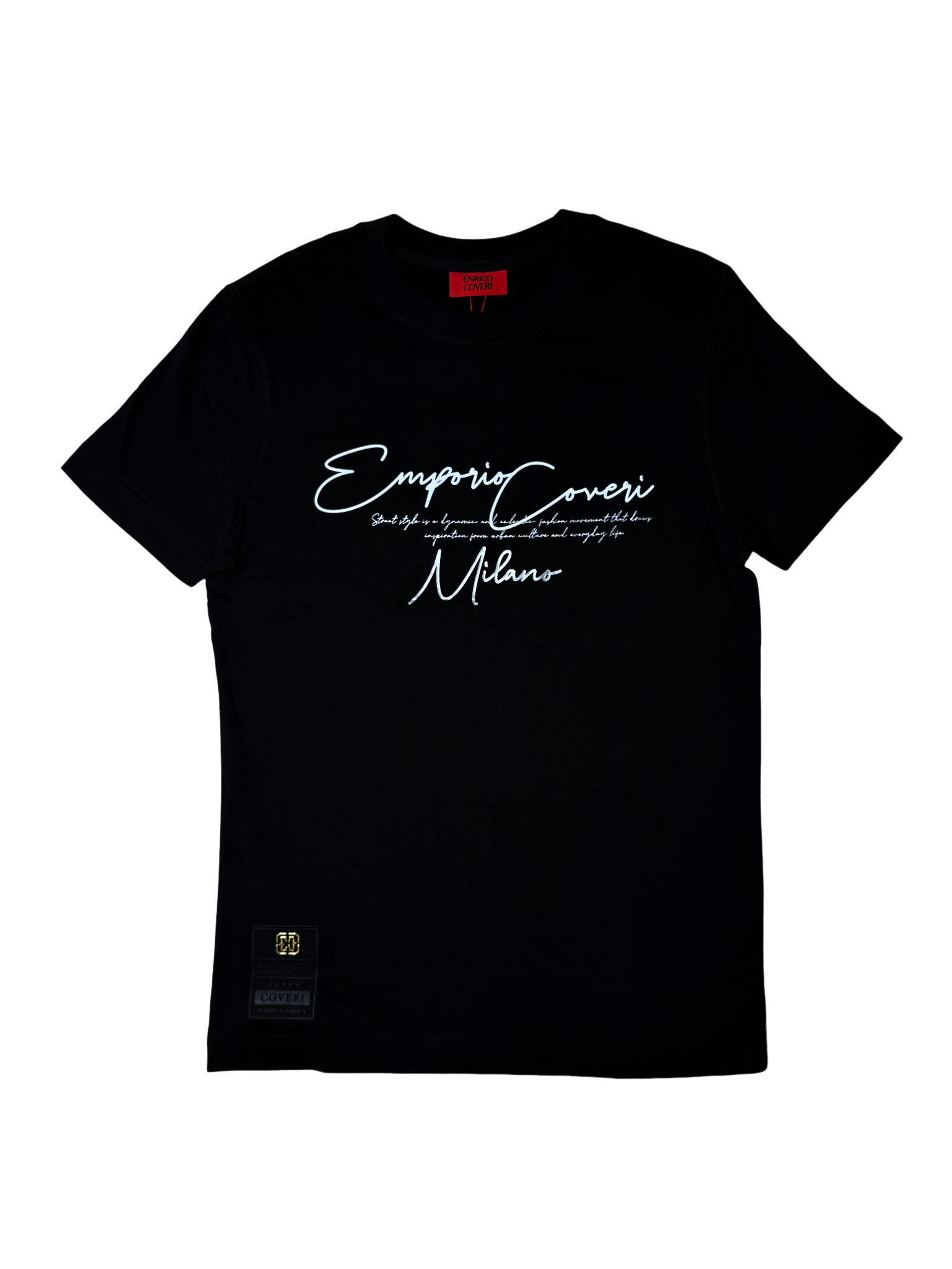 Enrico Coveri Black Designer T Shirt