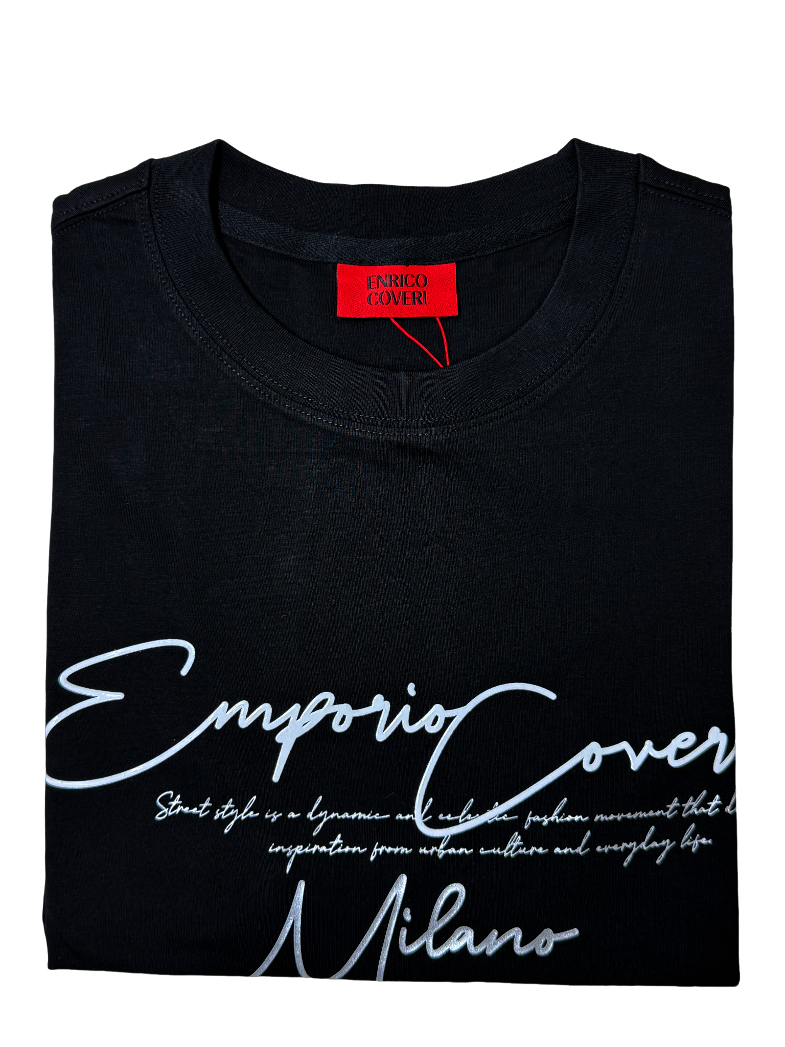 Enrico Coveri Black Designer T Shirt