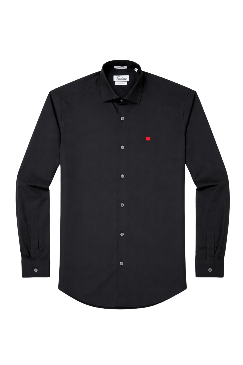 Florsheim Plain Black Slim Fit Shirt