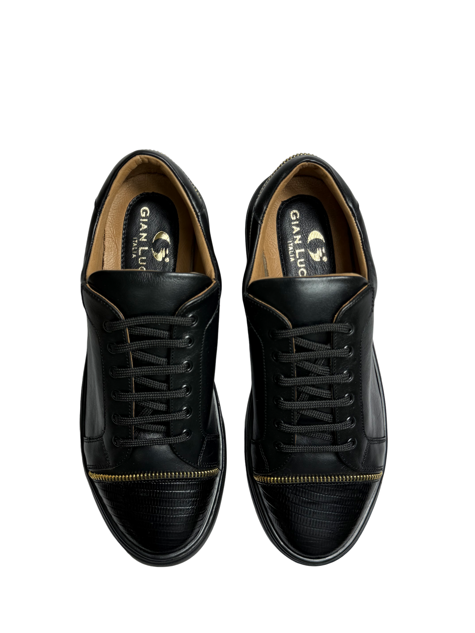 Gian Luca Italian Leather Black Sneaker