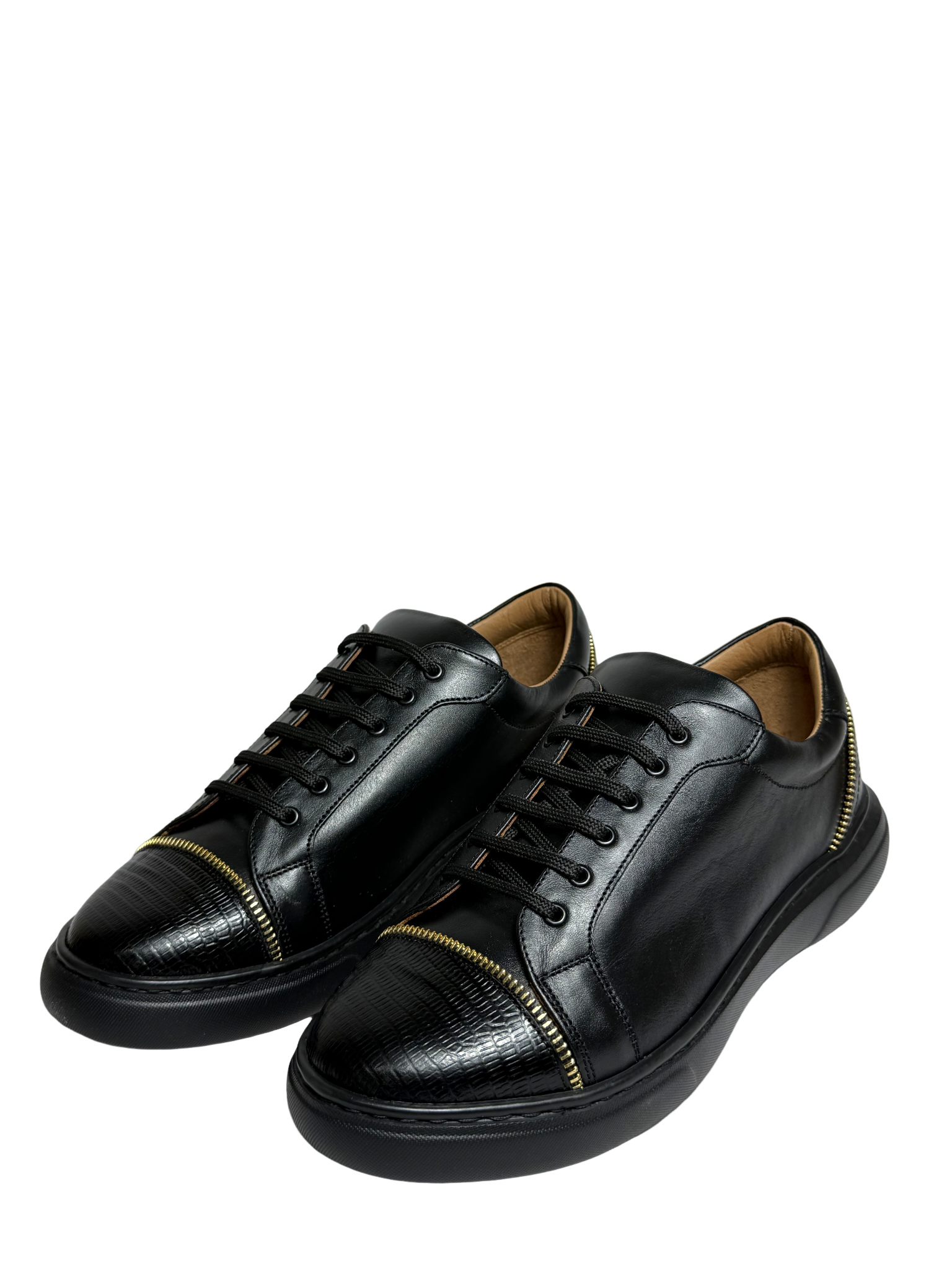 Gian Luca Italian Leather Black Sneaker