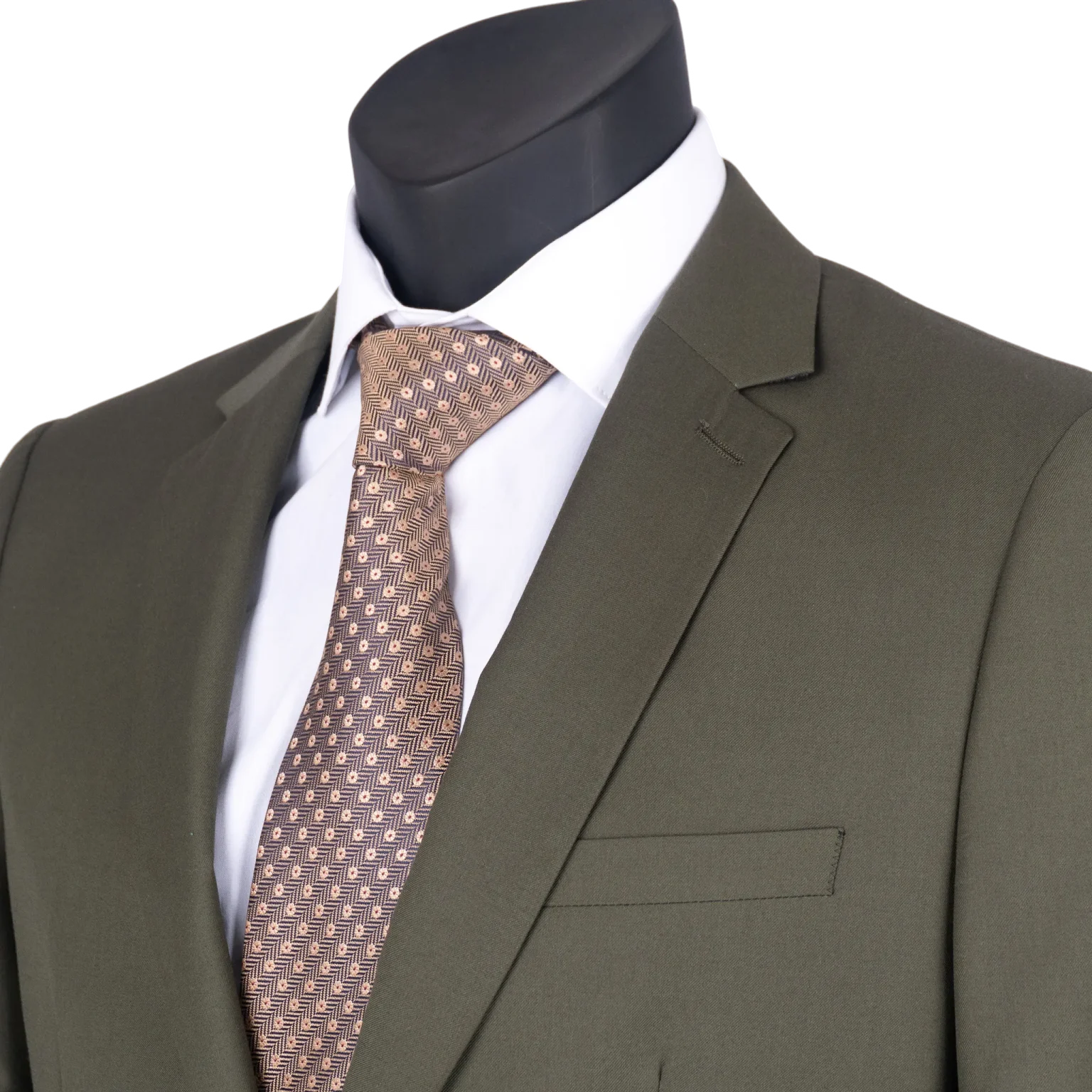 Statesman Slim Fit Olive 2-Piece Suit