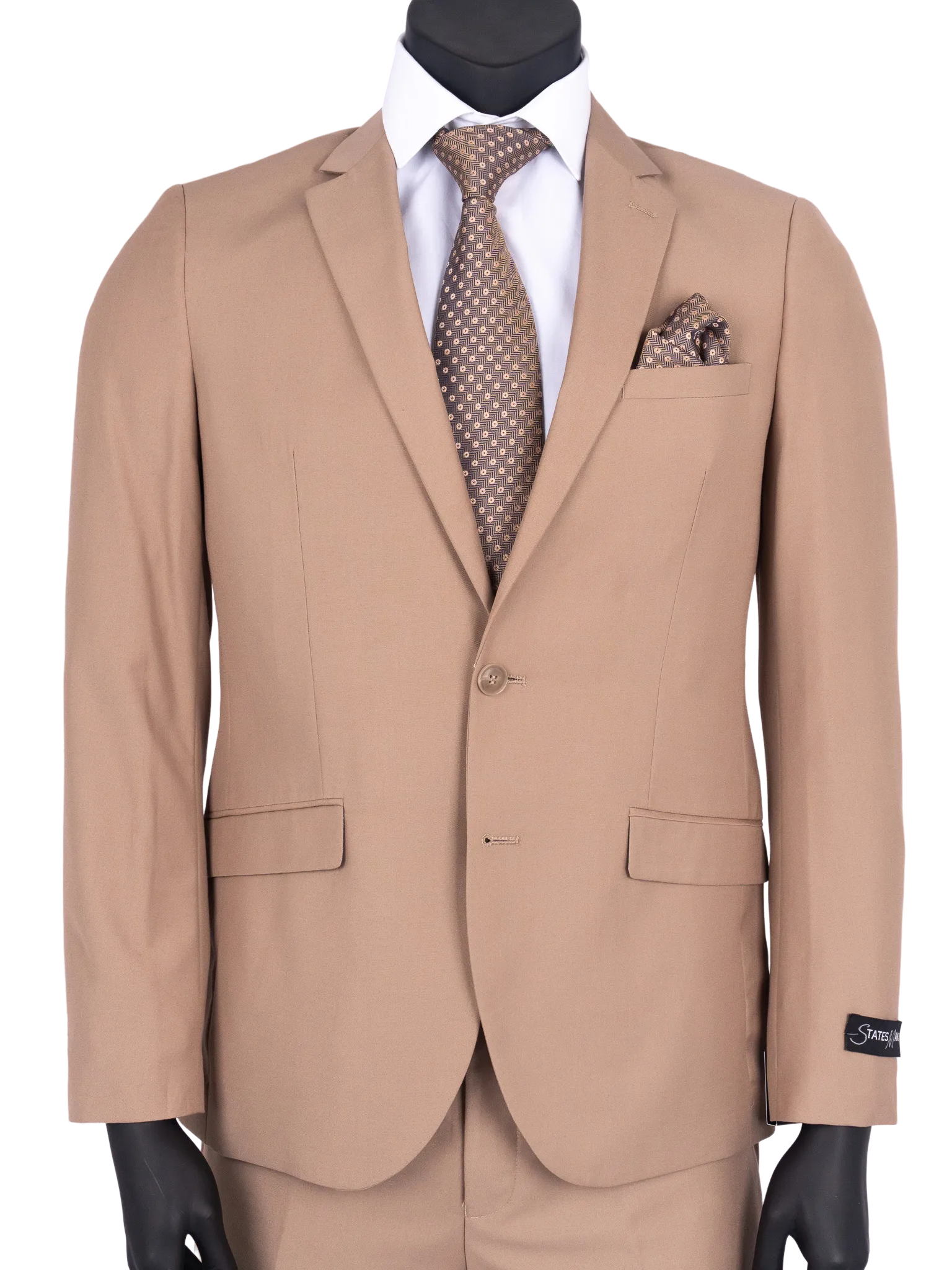 Statesman Slim Fit Taupe 2-Piece Suit