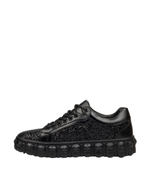 Mazerata Pigale Black Rhinestone Sneaker