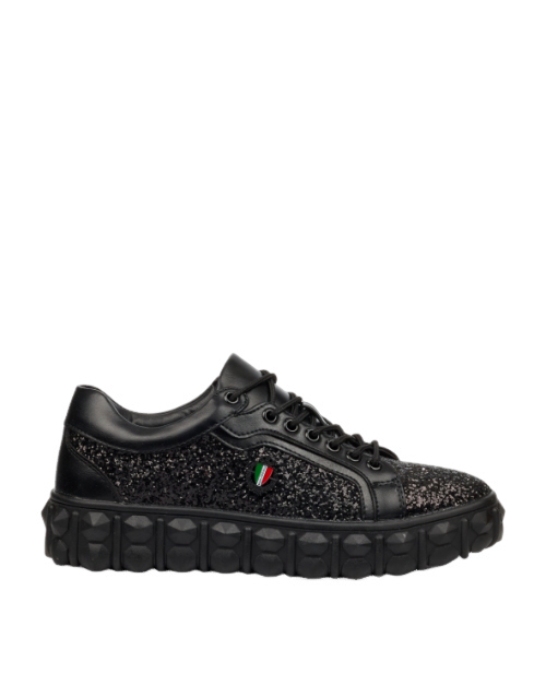 Mazerata Pigale Black Rhinestone Sneaker