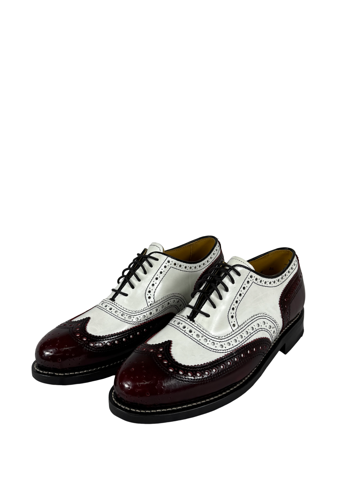 Johnston & Murphy Leather Wine Daisy Brogue Shoe