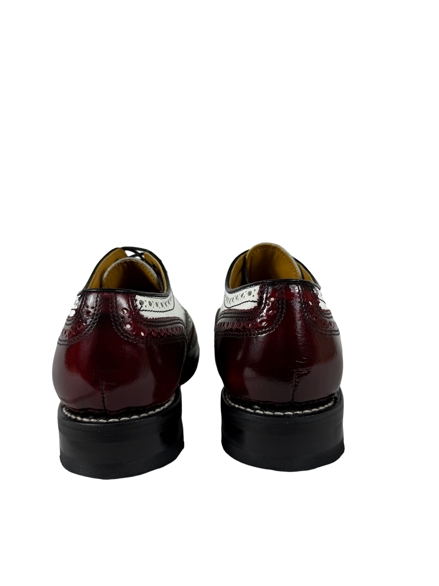 Johnston & Murphy Leather Wine Daisy Brogue Shoe