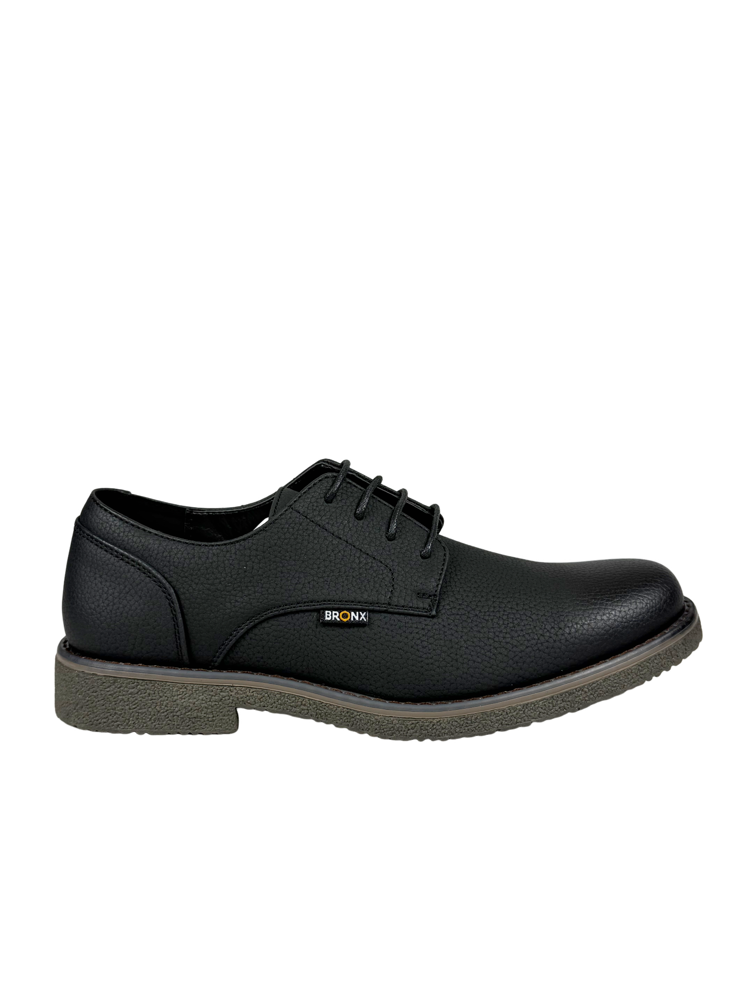 BRONX Leather Oxford Black Shoe