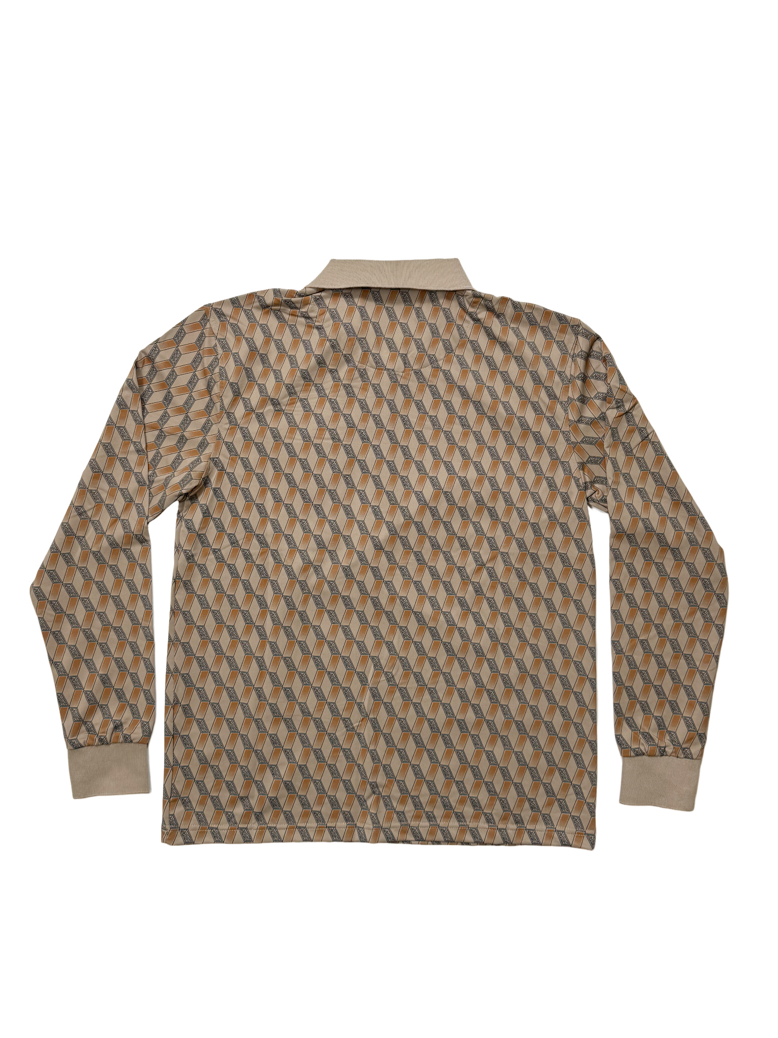 KG Fawn Khaki Block  Traditional Pattern LS Golfer