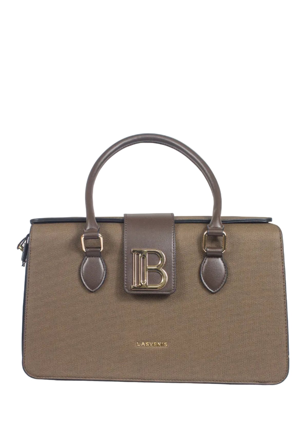 Lasvenis Ladies Handbag - Black - Coffee