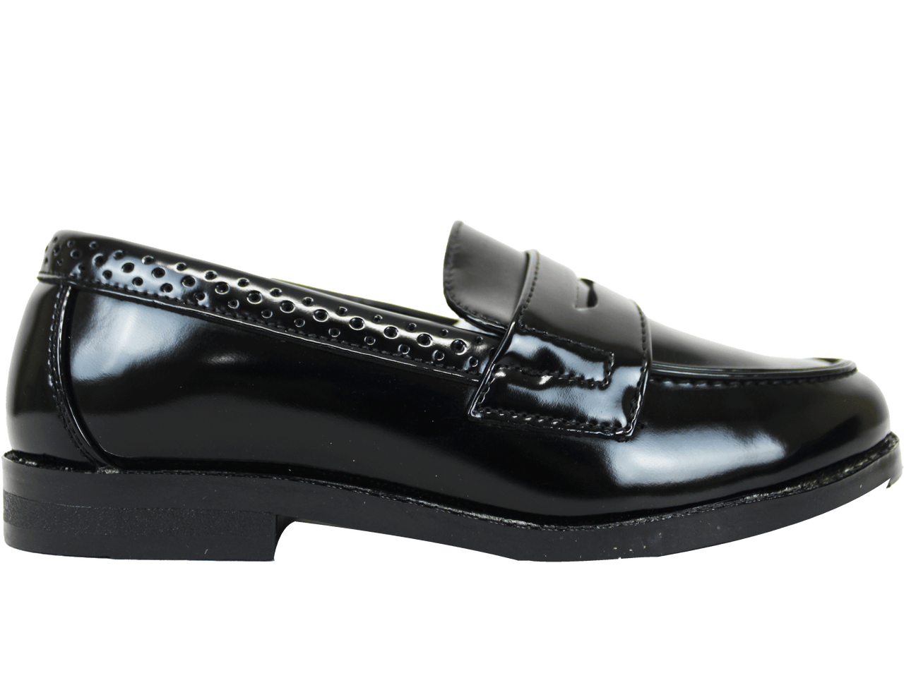 P CROUCH & CO Youths Black Hi Shine
