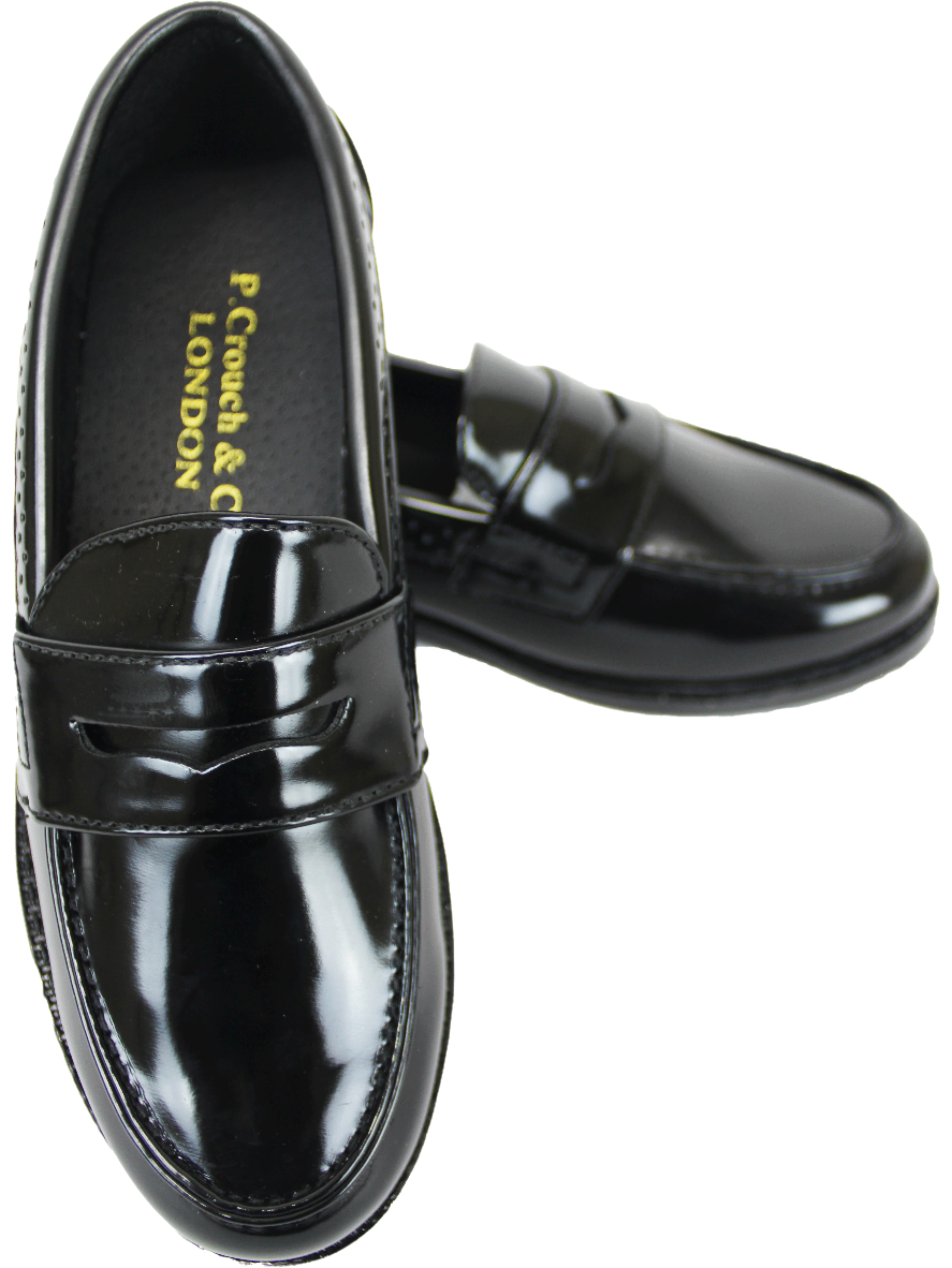 P CROUCH & CO Youths Black Hi Shine