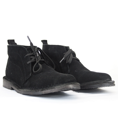 Desert Vellie Youths Black Lace Up Boot